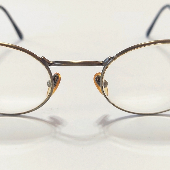 Polo Round Lens Gold Frame Unisex Eyeglasses - Picture 3 of 10